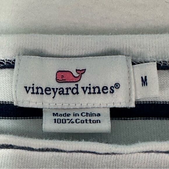 Vineyard Vines Womens Dress Sz M 100% Cotton Stripes Nautical Coastal Casual - Picture 8 of 9